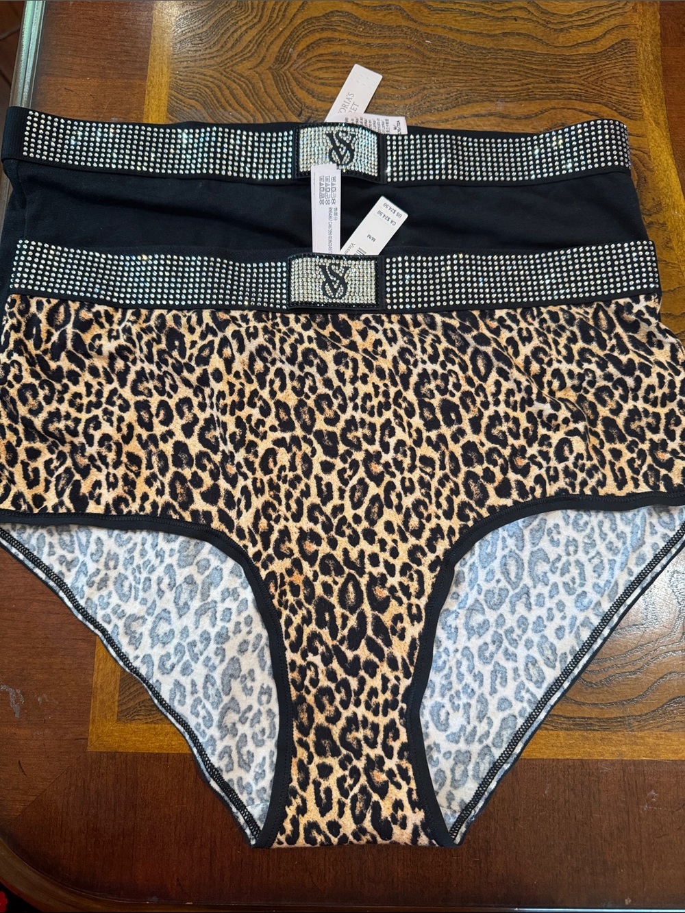 Victoria’s Secret (2) High-Waist Bottoms with Embellished Waistband